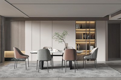 现代家居餐厅3D模型下载